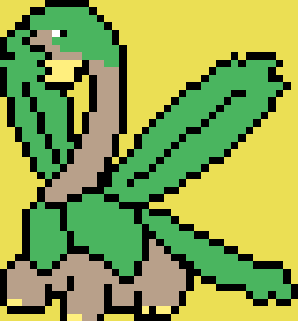 Tropius, tapestry crochet pattern