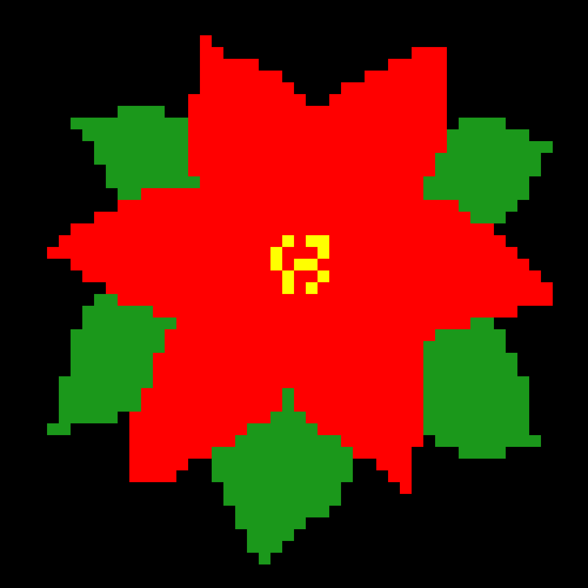 poinsettia, tapestry crochet pattern