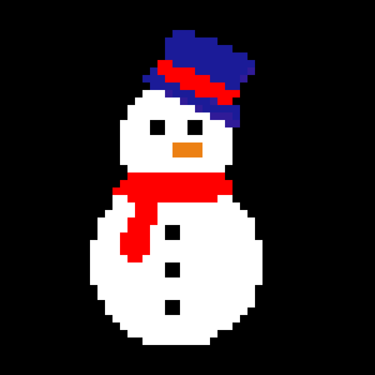 bonhomme de neige, tapestry crochet pattern