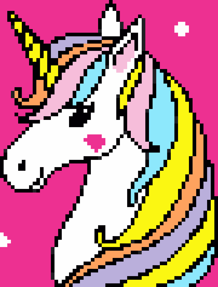Licorne, tapestry crochet pattern