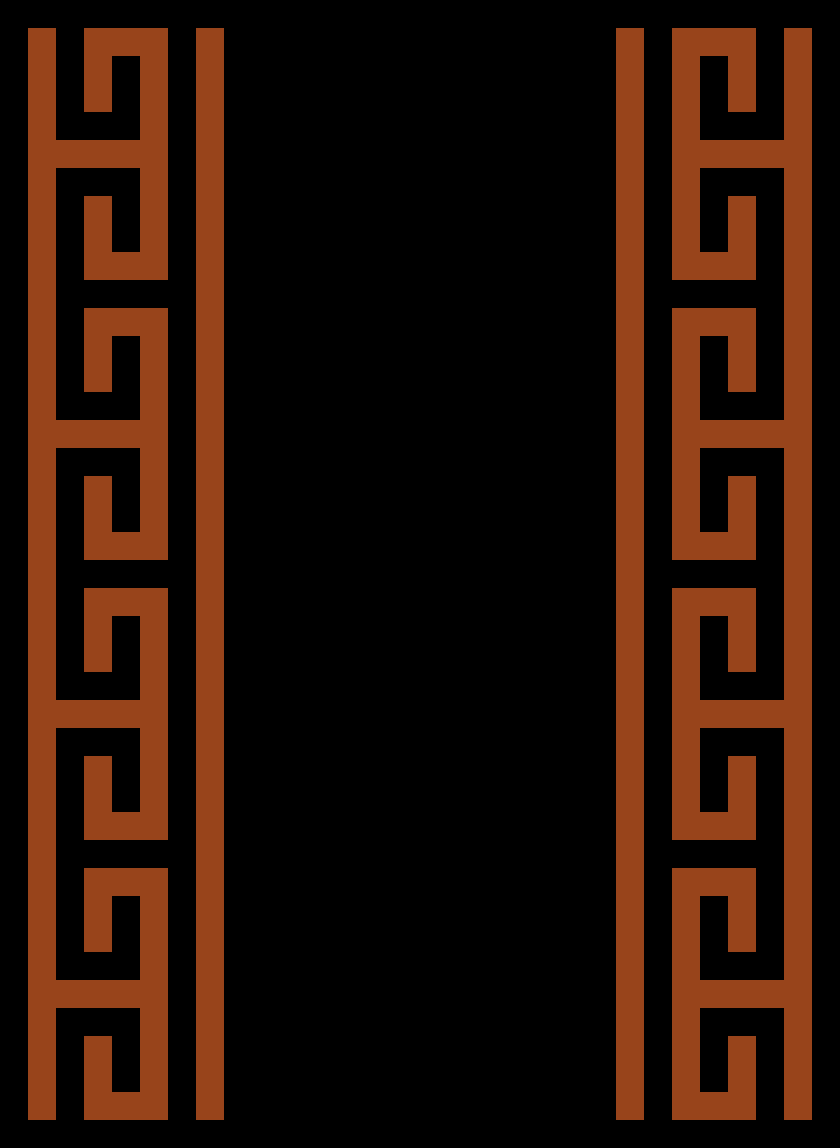 Bordure grecque 1, pattern de crochet mosaïque