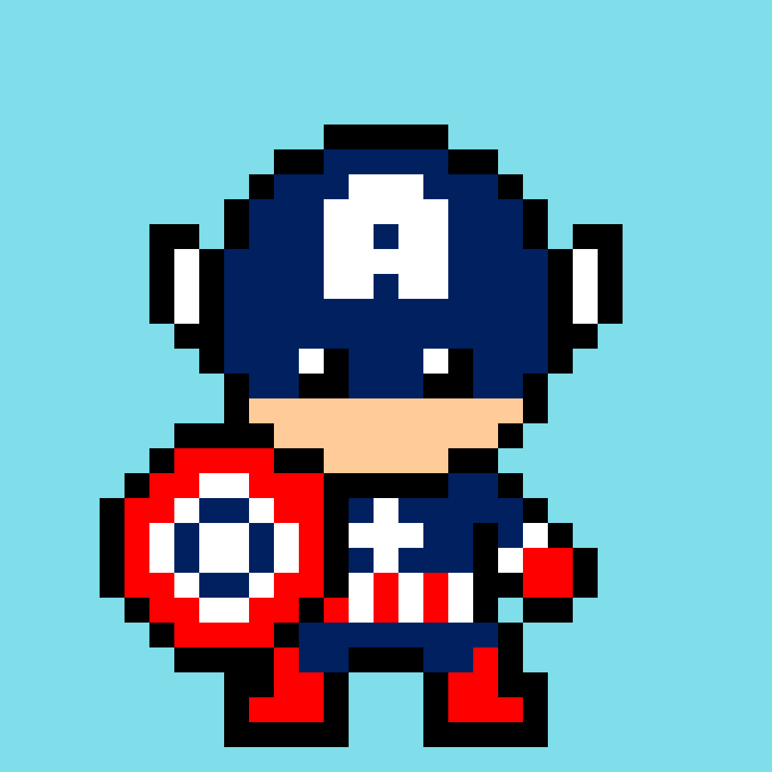 Captain America, pattern de crochet tapestry