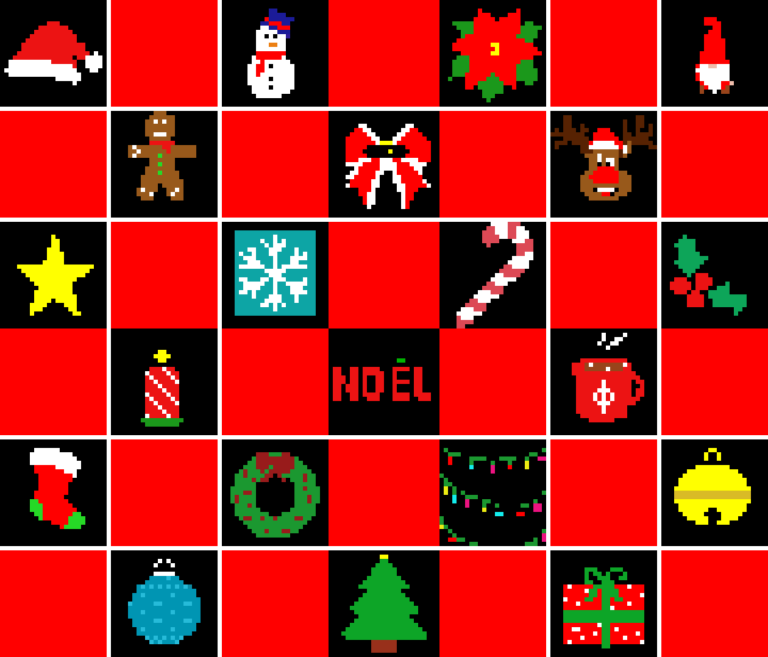 Plaid de Noël, pattern de crochet tapestry