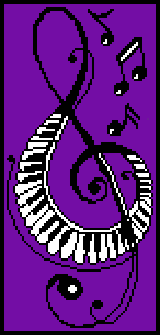 cle de sol mauve, tapestry crochet pattern