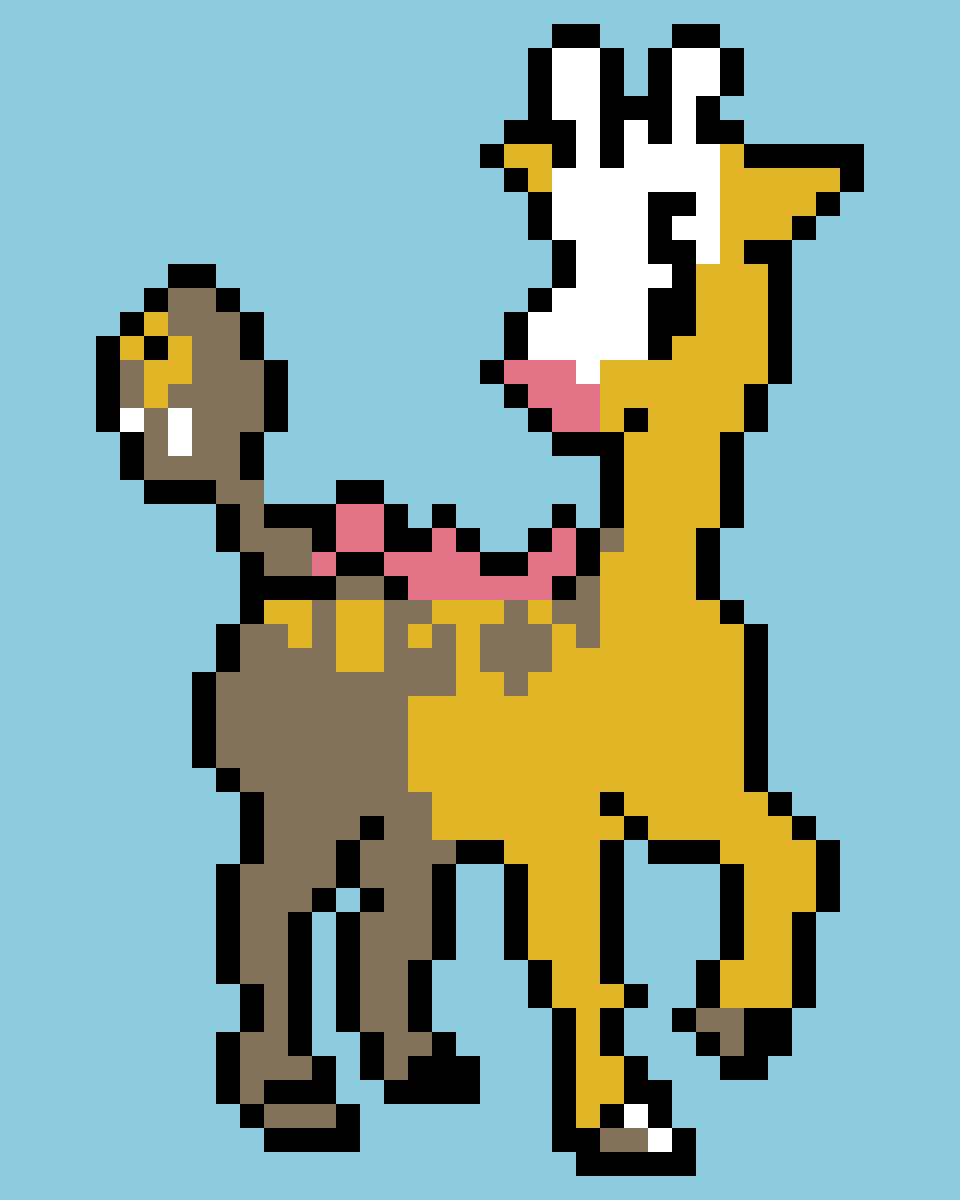 Girafarig, tapestry crochet pattern