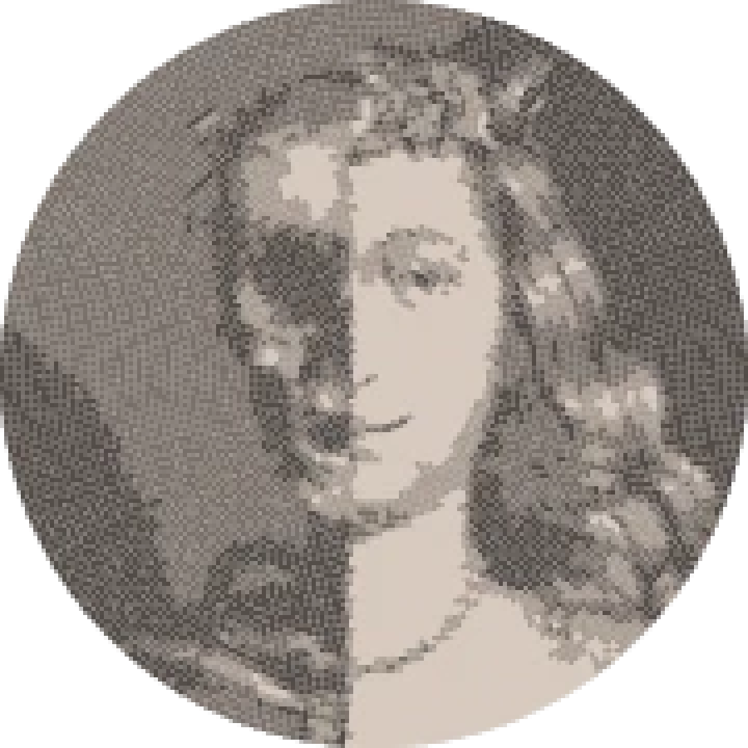 Bust of Half Skeleton and Half Woman, round crochet pattern
