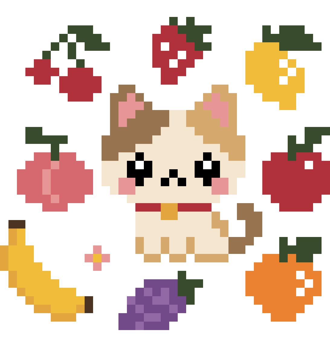 Petit Verger Kawaii, tapestry crochet pattern