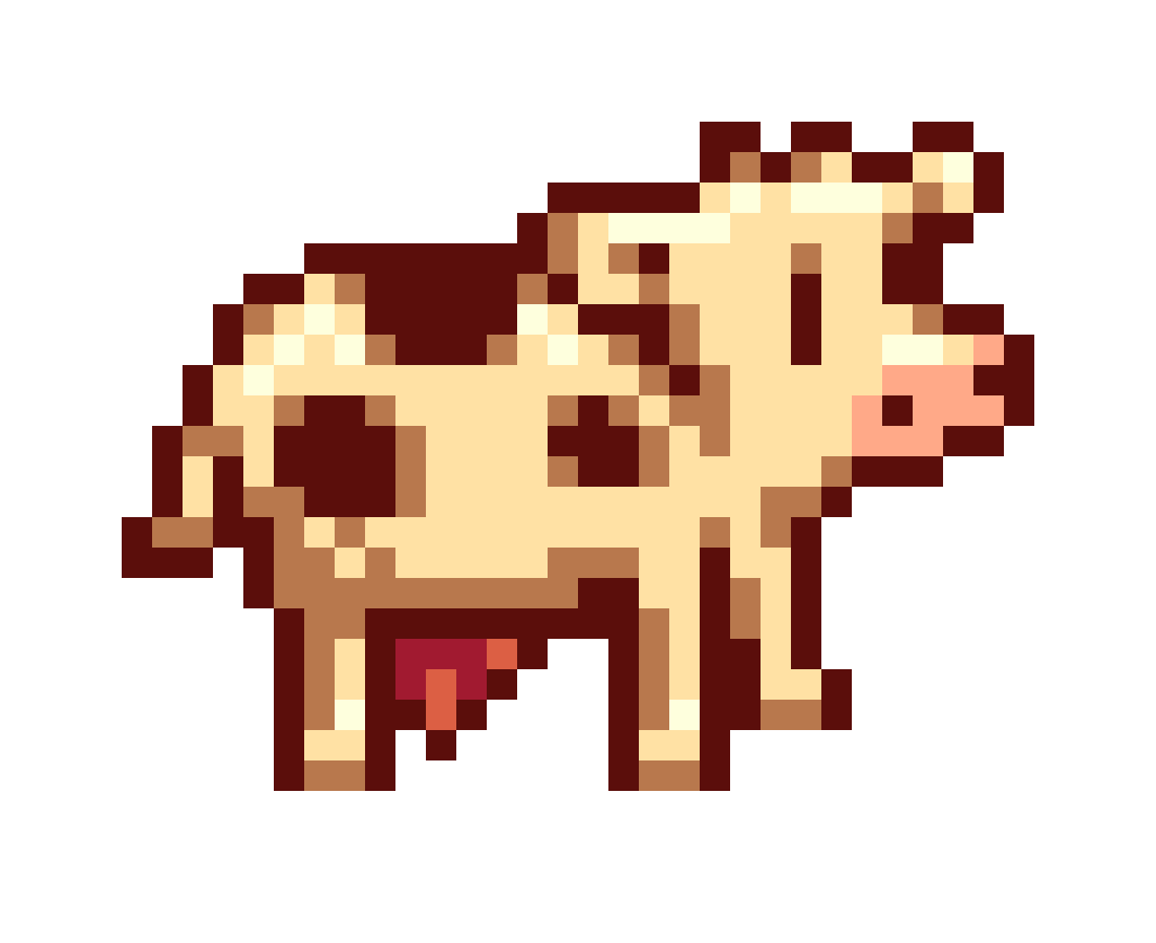 Stardew white cow, tapestry crochet pattern
