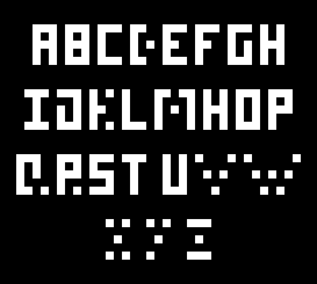 Alphabet crochet mosaic, mosaic crochet pattern