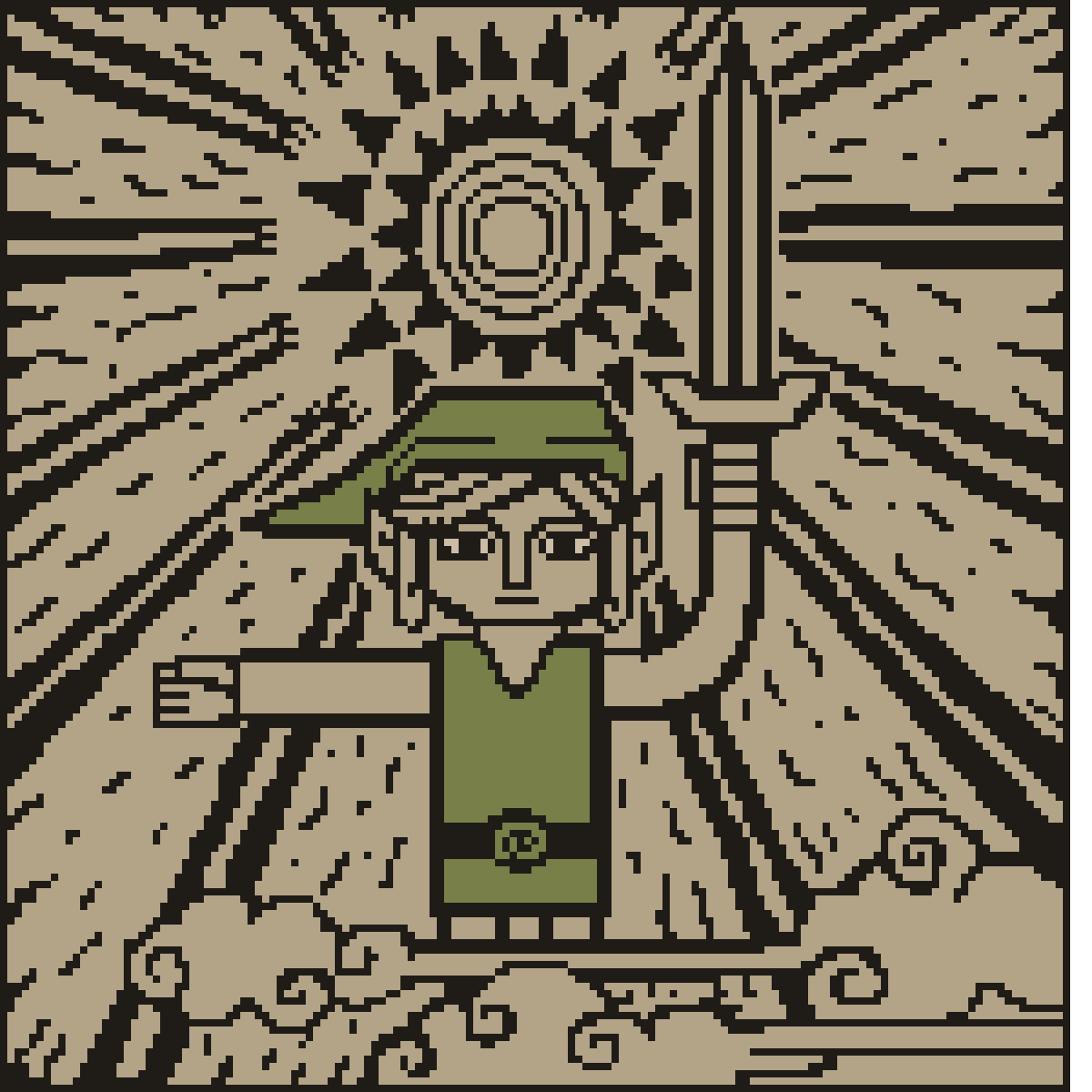 Zelda fresque le hero, pattern de crochet tapestry