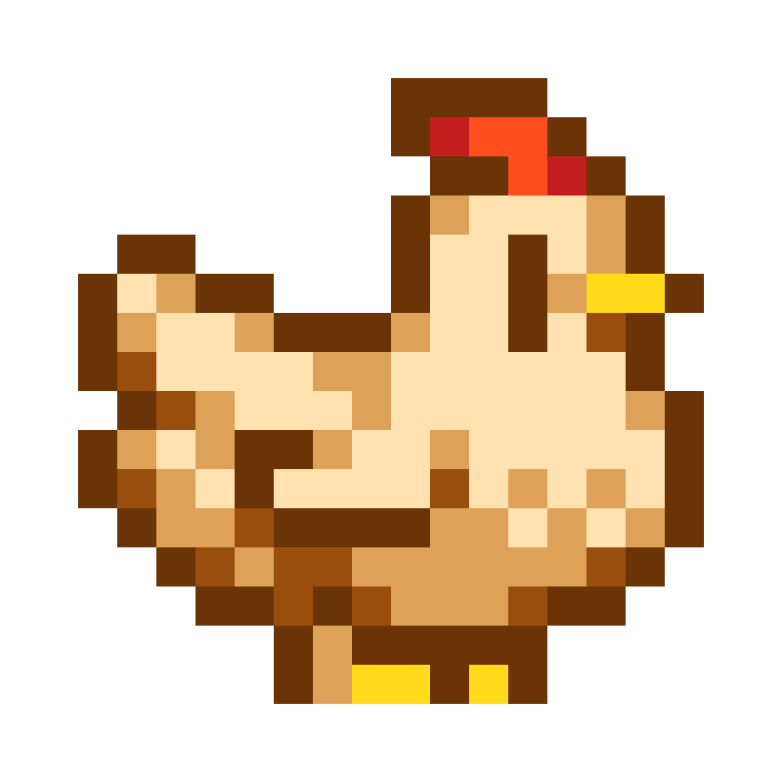 Stardew chicken, tapestry crochet pattern